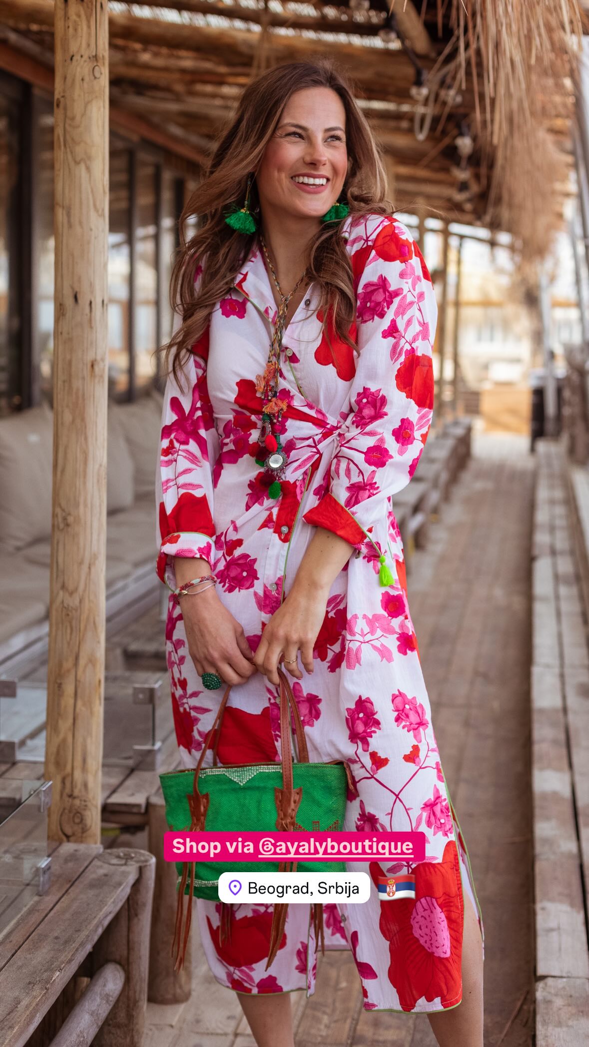 Pink Maxi Floral Dress
