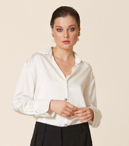 White Silk Blouse