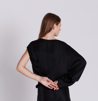 Satin Black Blouse CN