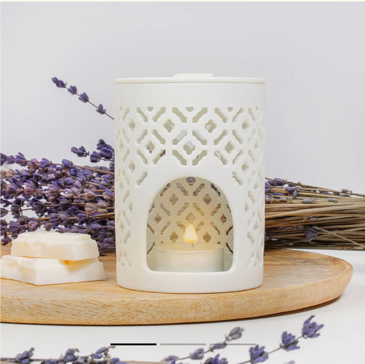 White Matte Lattice Wax Melter