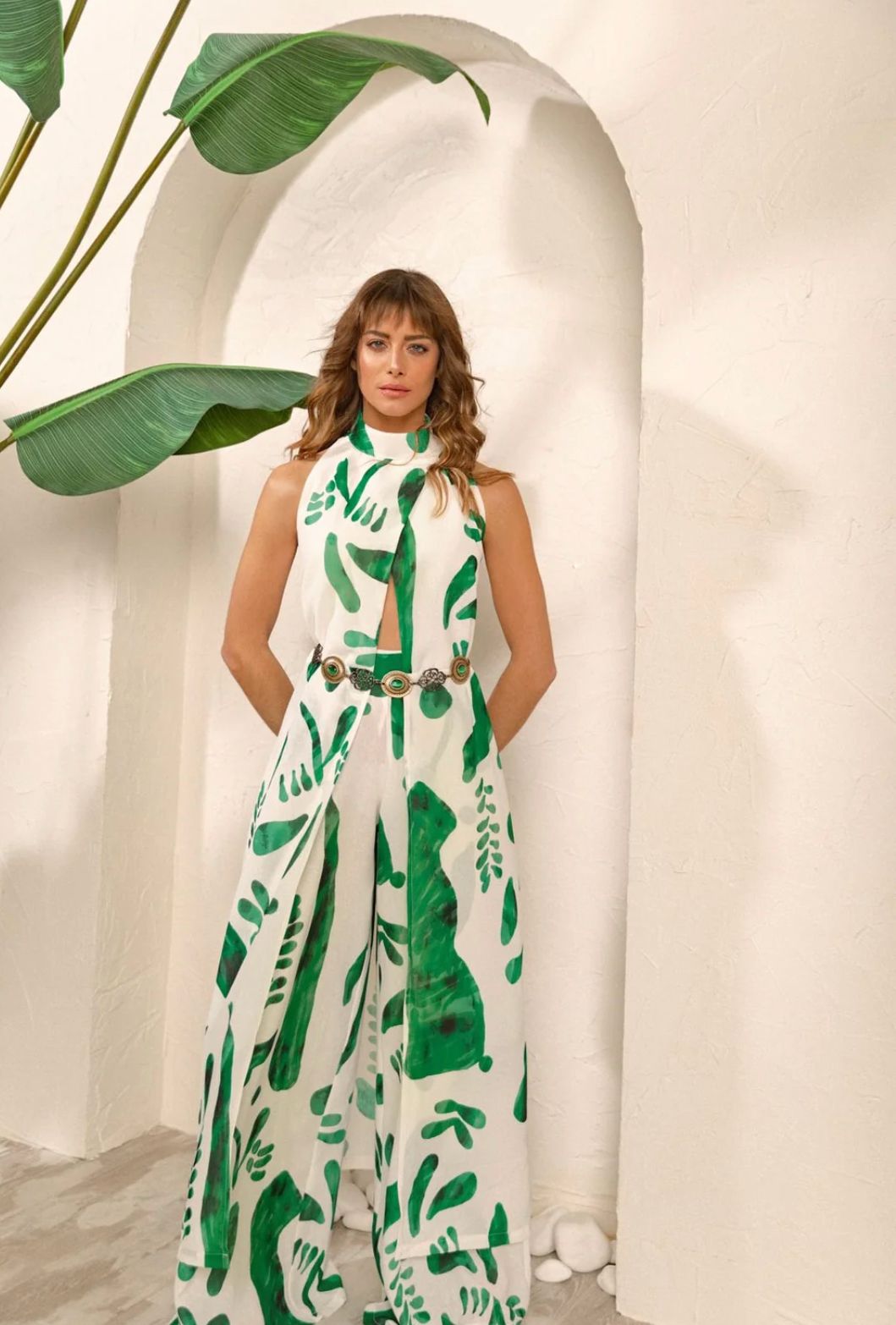 Green Pattern Dress