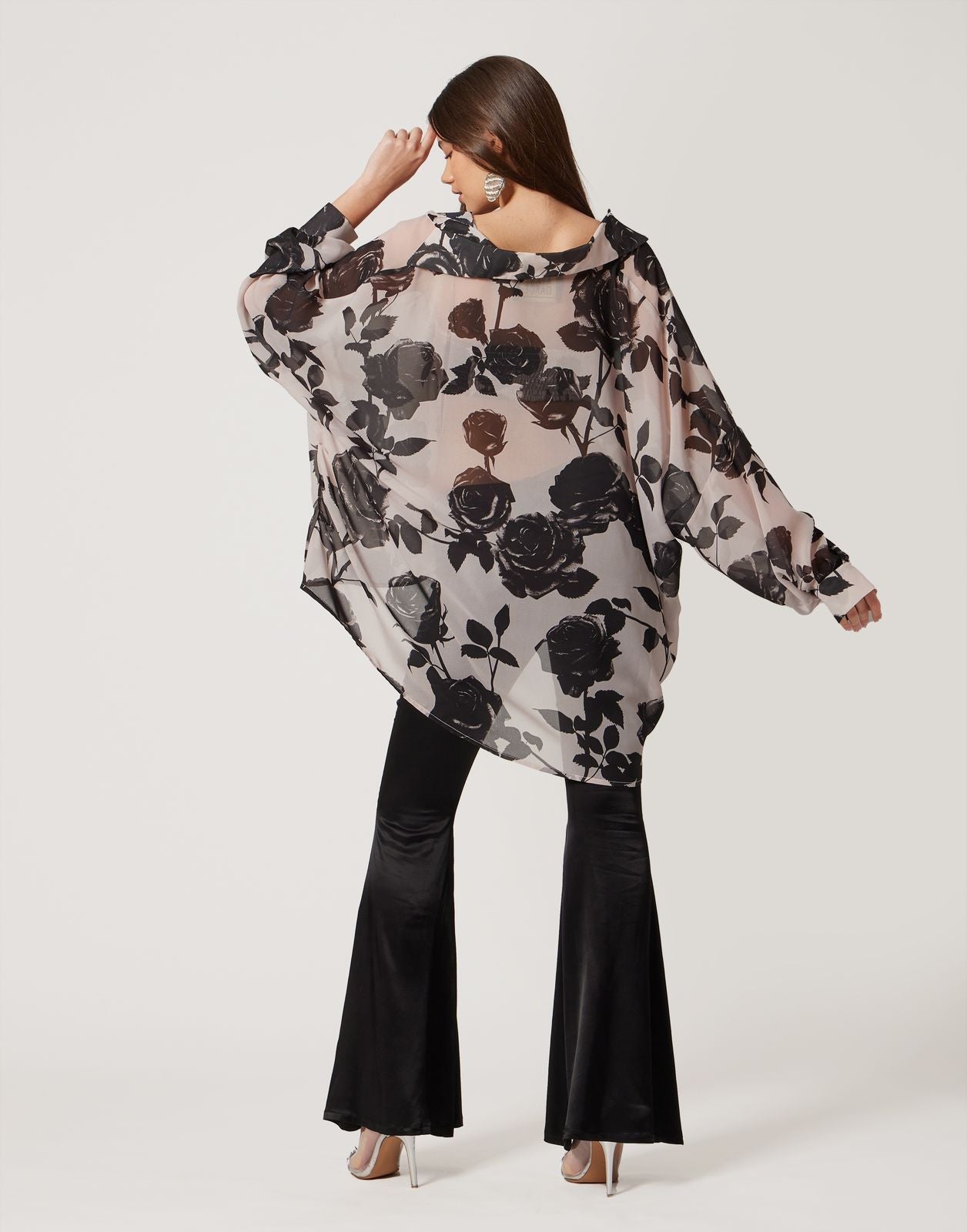 Black Flower Blouse