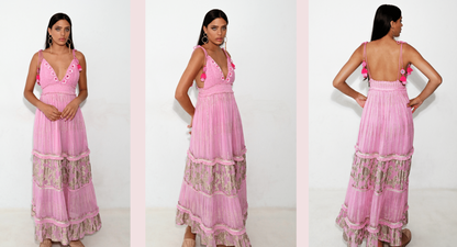 Malibu Long Dress Pink