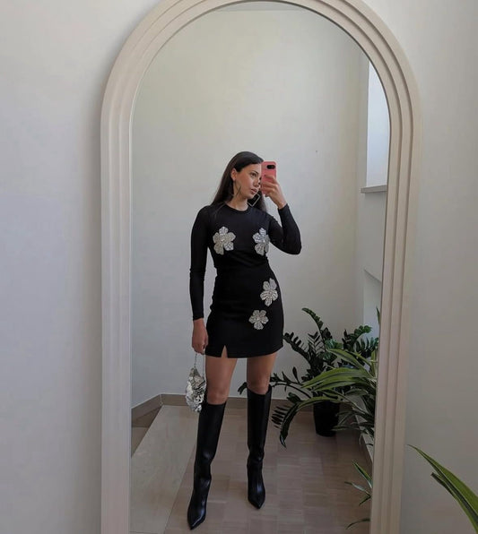 Flowery Strassy Blouse