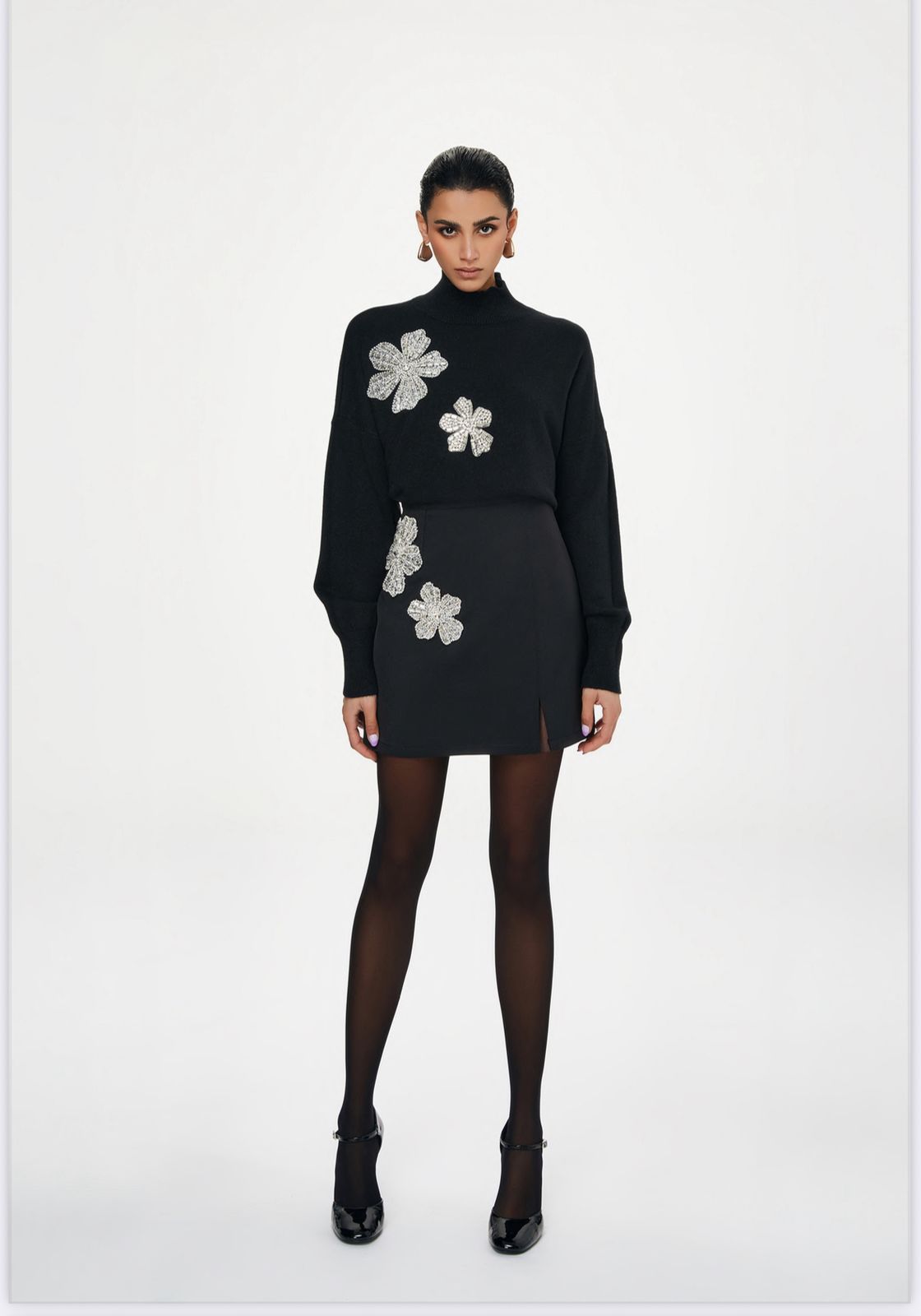 Flowery Strassy Blouse