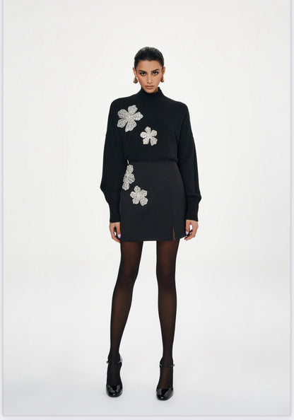 Flowery Strassy Blouse