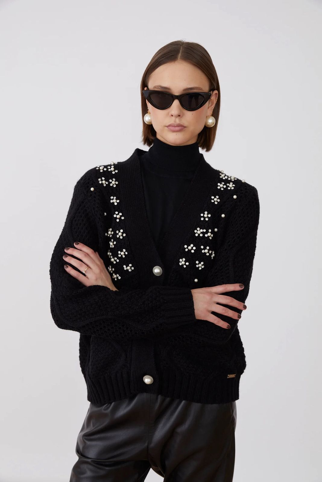 Pearl Black Gardigan